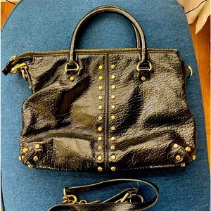 Michael Kors Black Satchel Bag w/ Gold Hardware